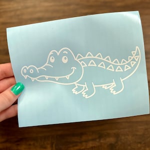 Baby Alligator Vinyl Decal | Car Decal | Window Decal | Baby Animal Sticker