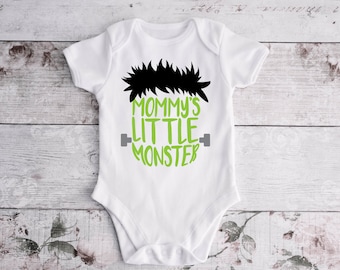 Mommy's Little Monster Baby Bodysuit | Funny Outfit | Halloween | Frankenstein
