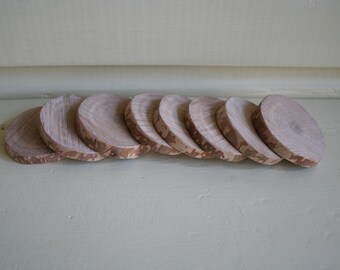 Plastry drewna, krążek z drewna śliwkowego do rustykalnych dekoracji, 8 szt., suszone drewno