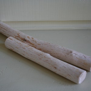 Birch wood peeled sticks for DIY weawing crafts macrame decor birch peeled brunch set of 2 items