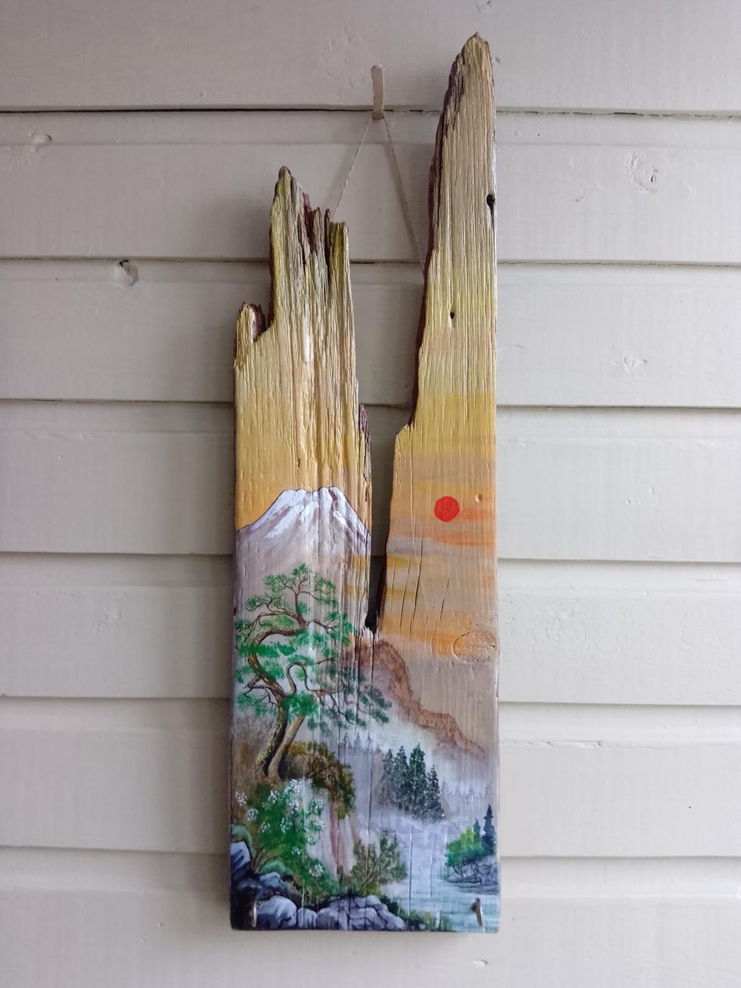 Hand Painted Key Holder, Atique Wood Wall Key Holder, Drift Wood Art ...