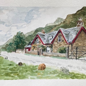 Cottage, Wester Ross watercolour 30cm x 21cm