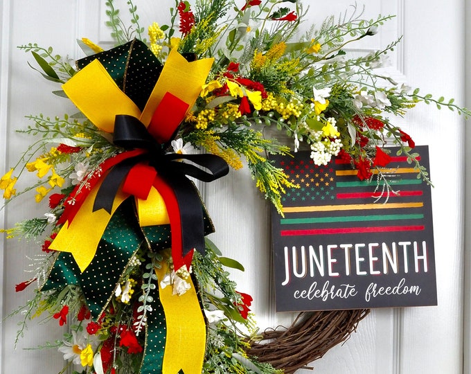 Door Wreath, Large Wreath, Freedom Day Wreath