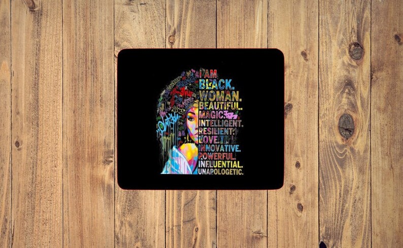 I AM BLACK WOMAN mouse pad