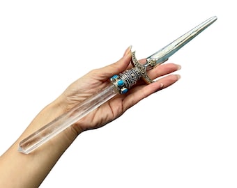 Clear Quartz Silver Dagger