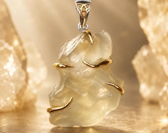 Powerful Libyan Gold Tektite Pendant