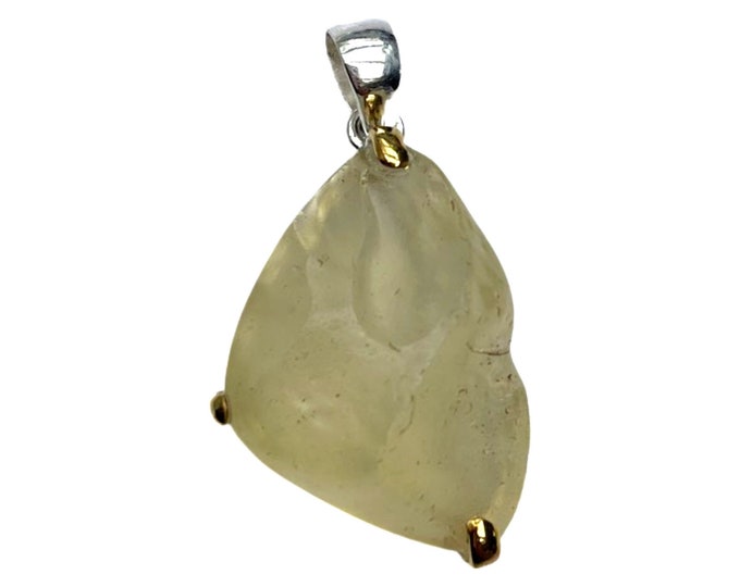 Raw Libyan Gold Tektite Pendant