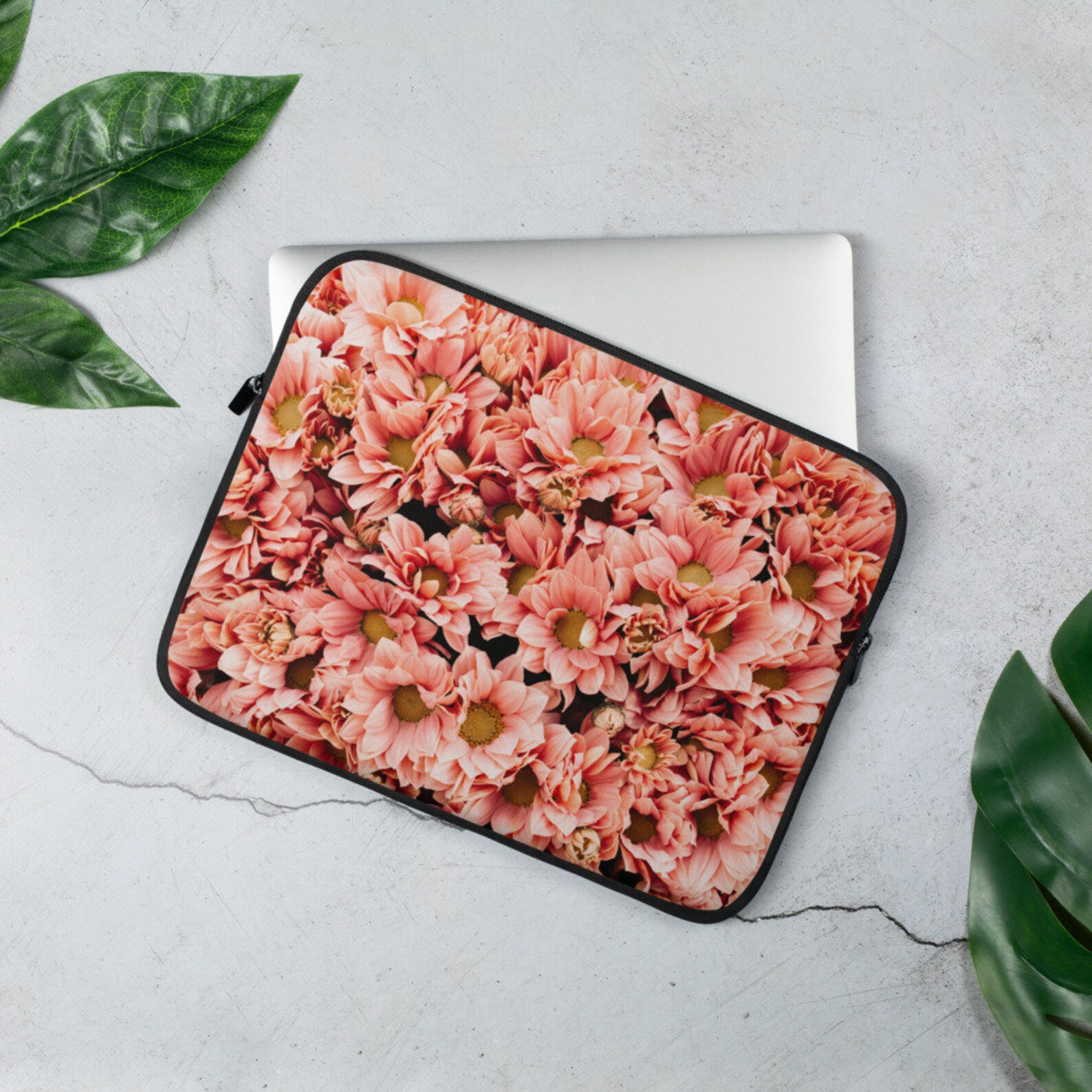Pink Floral Laptop Sleeve Macbook Air Case Flowers Flower Etsy
