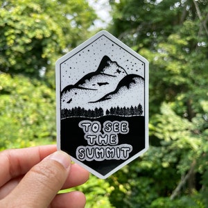 To See The Summit Sticker, Weatherproof and durable, Outdoor sticker