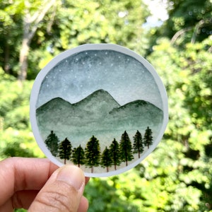 Mountain Sticker, Weatherproof and durable, Outdoor sticker