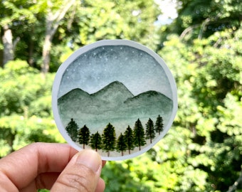Mountain Sticker, Weatherproof and durable, Outdoor sticker