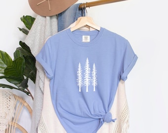Pine Tree Tshirt, Pine Tree Shirt, Minimalist TShirt, Comfort Colors tshirt, Outdoor Shirt, Nature T Shirt, Unisex short sleeve TShirt