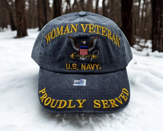 女性海軍退役軍人帽子。アメリカ海軍キャップ。アメリカ海軍女性退役