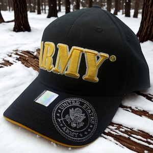 U.S. Army 250th Anniversary Hat. Military Cap. Hat for Vets. US Army Defending Freedom Since 1775 Hat. Army Adjustable Hat. Unisex Army Hat