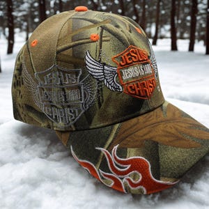 Jesus Is Lord Hat – Camo Christian Baseball Cap – Embroidered Faith Hat – Religious Apparel – Christian Gift. Jesus Hat. Gift for Dad.
