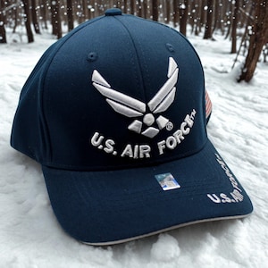 U.S Air Force Hat – Embroidered U.S Air Force Cap – USAF Emblem Hat for Veterans and Collectors. US Air Force Cap. US Air Force Blue Cap