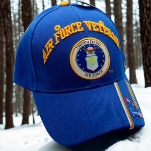 United States Air Force Veteran Hat. Air Force Logo Hat. Embroidered U.S Air Force Light Blue Cap – USAF Emblem Hat. Air Force Cap. USAF Hat