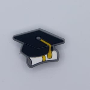 Graduation Grad Cap Shoe Charm. Graduate Charms. Cute Cap Shoe Charms. School Charms. Charms for School lovers. Perfect Gift for graduates.