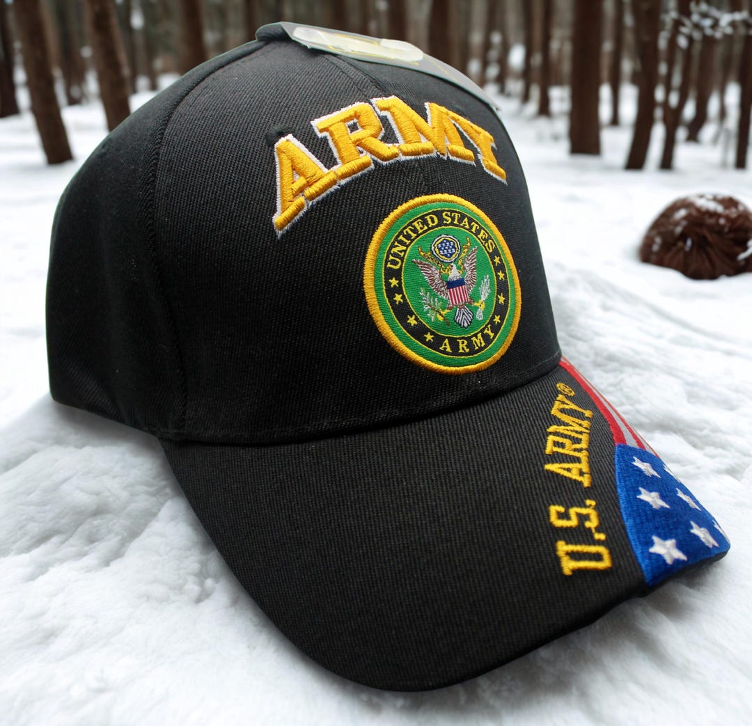 Retro Patriotic US Army Veteran Hat USA Made Flag Vet Emblem Cap Pride Courage US Veteran Low Profile Army Military USA Flag Vet Hat  main image 4
