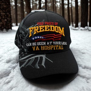 Price of Freedom Veteran Hat. Price of Freedom Hat. VA Hospital Veteran Cap. Patriotic Eagle Hat. Veteran Hat. Patriotic Cap. Veteran Gift