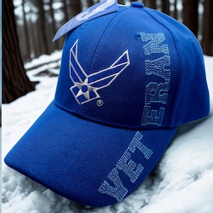United States Air Force Veteran Hat. Air Force Logo Hat. Embroidered U.S Air Force Light Blue Cap. USAF Hat. Air Force Cap USAF Veteran Hat