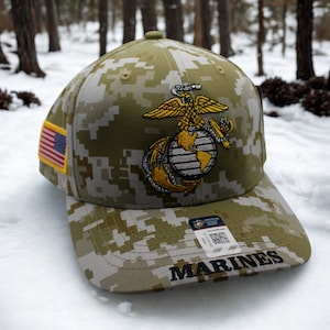 U.S Marines Hat. U.S Marines Hat. Premium Marine Corps Hat. Cap for USMC Vets. Marines Camo Hat. USMC Hat. Once a Marine Hat. USMC Seal Hat
