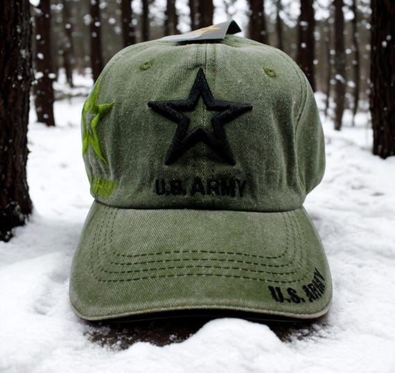 アメリカ陸軍の帽子。刺繍入りのアメリカ陸軍キャップ。お父さんへの