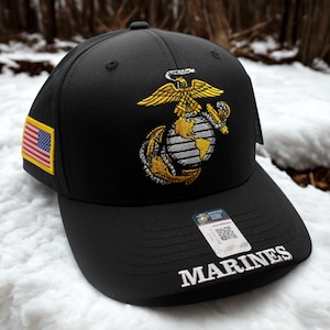 U.S Marines Hat. U.S Marines Hat. Premium Marine Corps Hat. Cap for USMC Vets. Marines Black Hat. USMC Hat. Once a Marine Hat. USMC Seal Hat