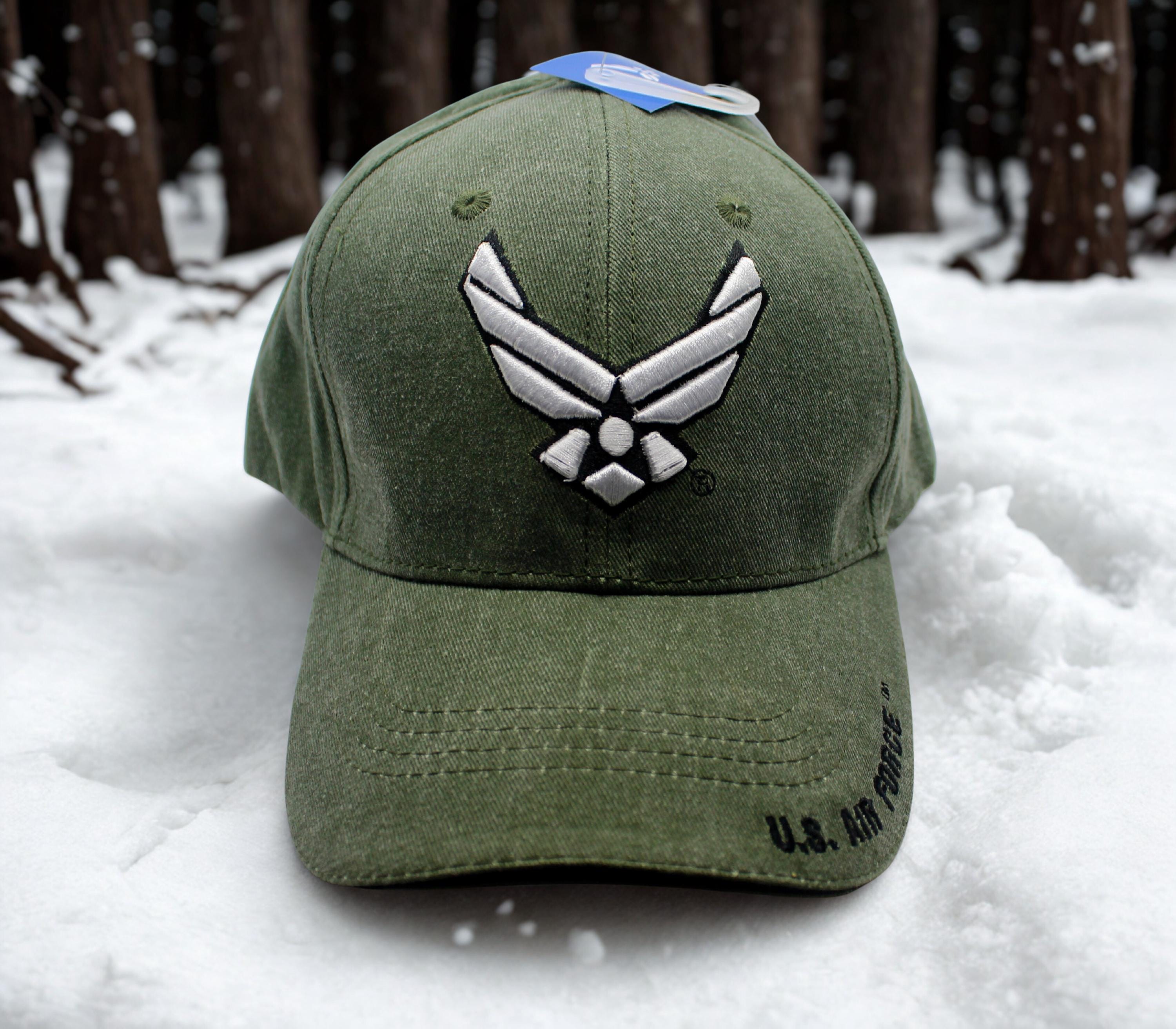 USAF帽子。アメリカ空軍帽子 - 刺繍入りアメリカ空軍グリーンキャップ