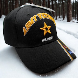Casquette de vétéran de l'armée américaine - Casquette de vétéran de l'armée brodée. Cadeau pour papa. Casquette de vétéran militaire. Chapeau pour vétérans. Casquette de baseball militaire. Chapeau militaire