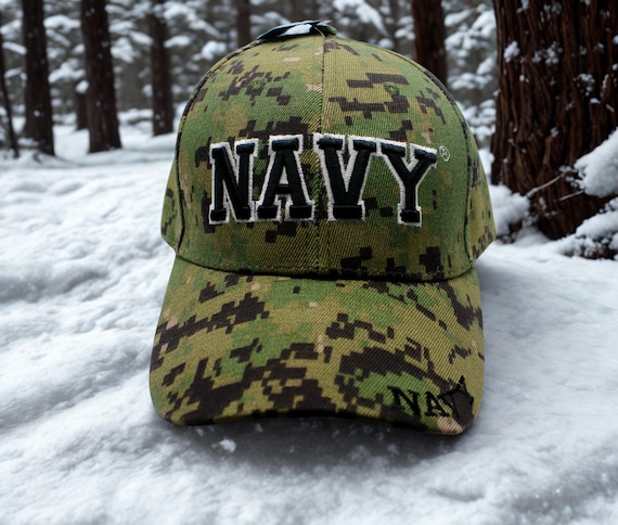 アメリカ海軍迷彩帽子 - 刺繍入り海軍軍人用キャップ - アメリカ海軍