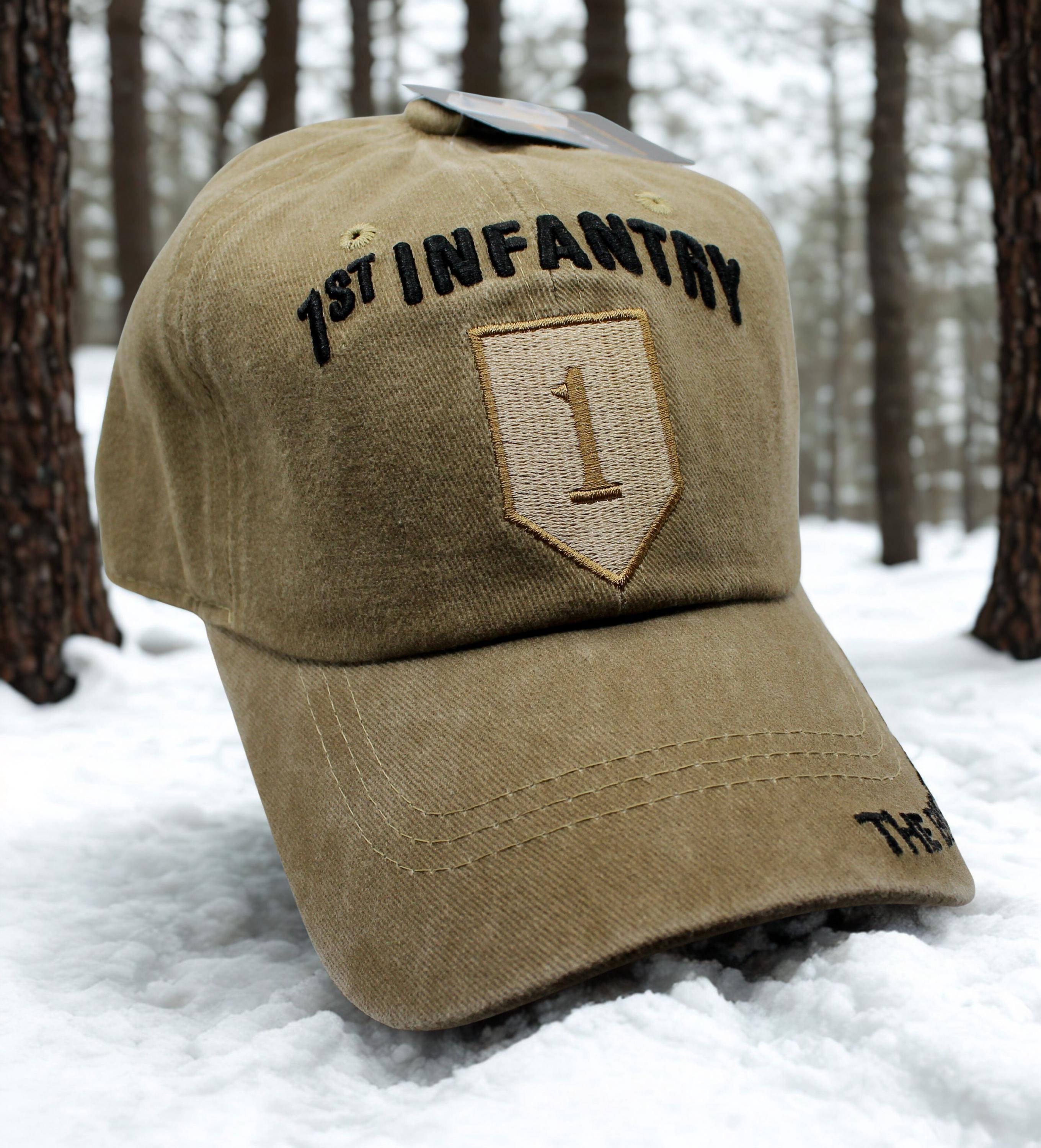 US Army 1st Infantry Division Cap. U.S. Army Brown Hat. Military