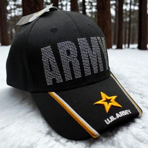 U.S. Army Baseball Hat – Embroidered Military Cap with Big Letters Design. Gift for Dad. Military Veteran Cap. Hat for Veterans. Army Hat