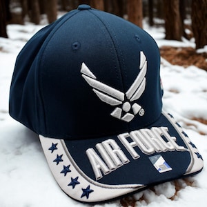 U.S Air Force Hat – Embroidered U.S Air Force Blue Cap – USAF Emblem Hat for Veterans and Collectors. US Air Force Cap. US Air Force Cap