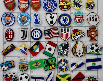 Soccer Shoe Charm. Soccer theme shoe charms. Soccer lovers Charms. Soccer Charm. Soccer Lover Charms. Messi. Soccer Teams Charms. USA charm