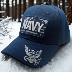 U.S Navy Cap – Embroidered U.S Navy hat. Navy with American flag Hat. Gift for Dad. US Navy Cap. Navy Baseball Hat. US Navy blue Hat. Navy