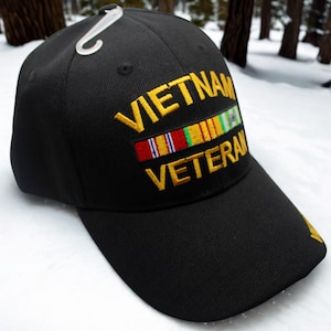 Vietnam War Veteran Hat. Embroidered Vietnam. Military Hat. Veteran Gift. Army Navy Marine Air Force. Vietnam War Veteran Hat. Vietnam Hat