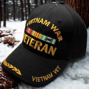 Vietnam War Veteran Hat. Embroidered Vietnam. Military Hat. Veteran Gift. Army Navy Marine Air Force. Vietnam War Veteran Hat. Vietnam Hat