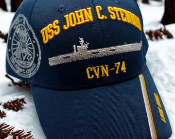 アメリカ海軍の帽子。USSキティホークCV-63帽子。航空母艦帽子