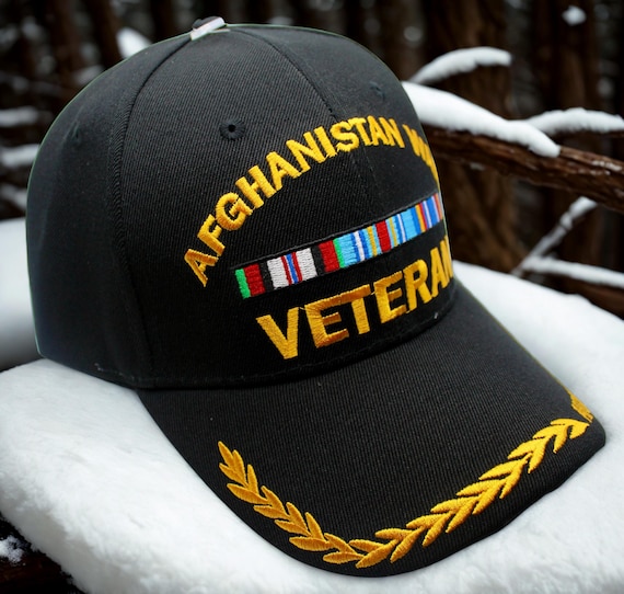 Afghanistan War Veteran Black Embroidered Afghanistan Vet Hat