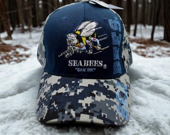 U.S Military Navy Seabees Can Do Embroidered Baseball Hat U.S Navy Licensed Cap - Foto 10
