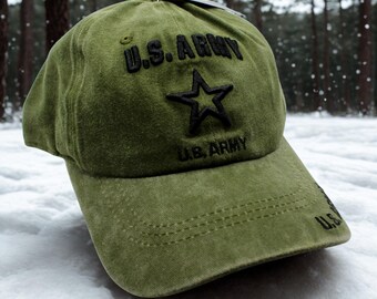 陸軍退役軍人用帽子。陸軍スターブラックハット。アメリカ陸軍野球帽