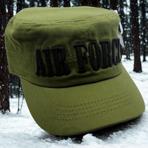 U.S Air Force Hat – Embroidered Military USAF Military Style Cap – USAF Hat . US Air Force Cap. U.S Air Force Green Cap. Air Force Cap