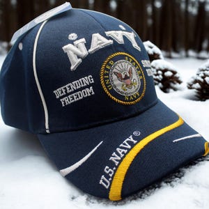 U.S Navy Defending Freedom Since 1775 Cap – Embroidered U.S Navy hat. Gift for Dad. US Navy Hat. Navy Baseball Hat. US Navy blue Hat. Navy