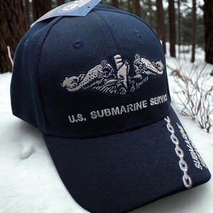 U.S. Navy Submarine Service Hat – Navy Embroidered Hat –Navy Blue Baseball Cap – U.S Navy Hat– Navy Hat. Gift for Dad. Submarine Service Cap