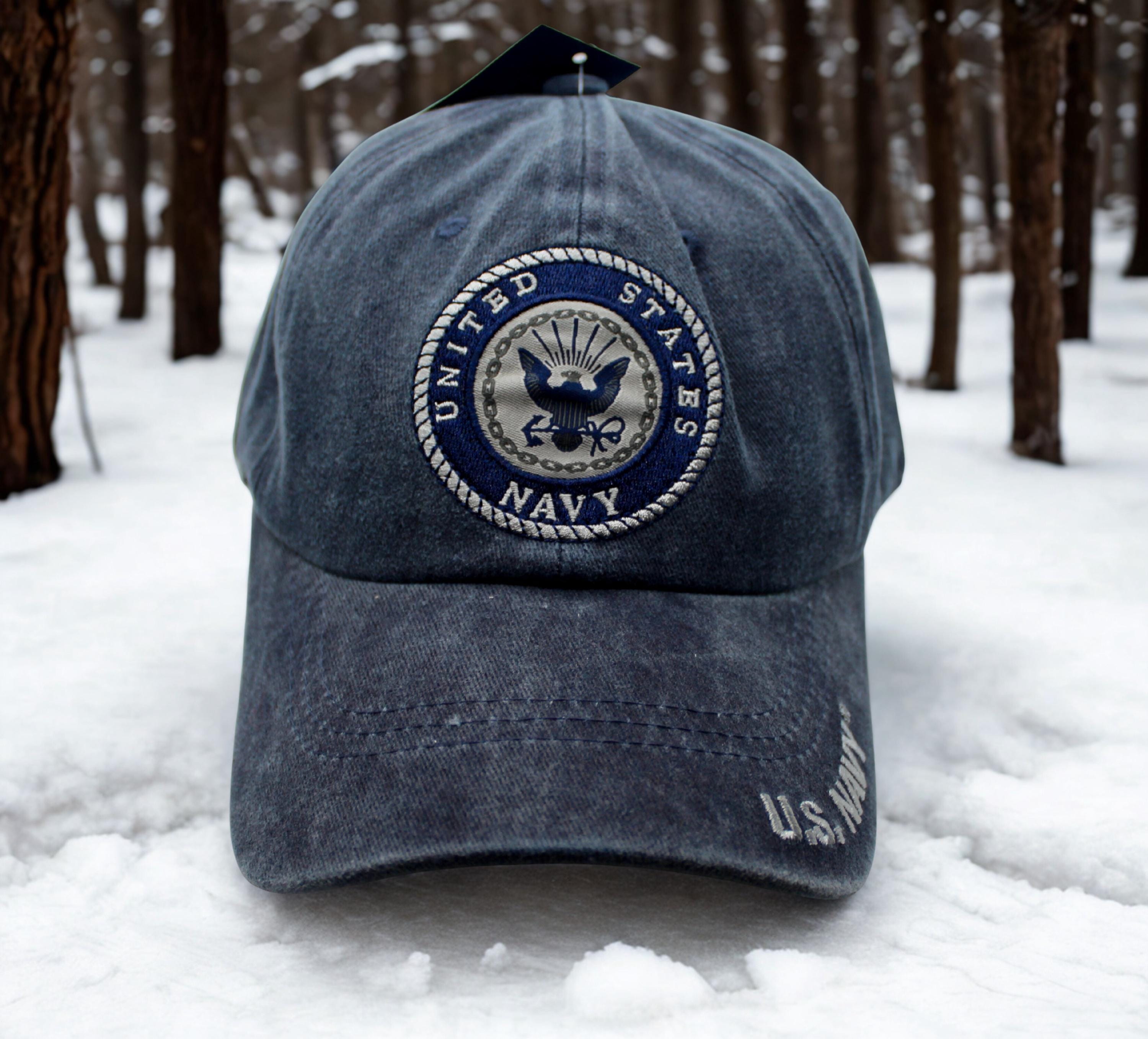 アメリカ海軍エンブレムキャップ - 刺繍入りアメリカ海軍帽子