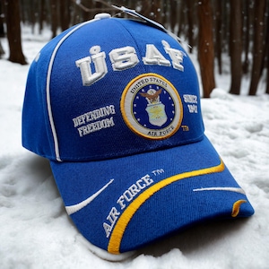 United States Air Force Hat. U.S Air Force Logo Hat – Embroidered U.S Air Force  Defending Freedom Since 1947 Light Blue Cap. USAF Hat