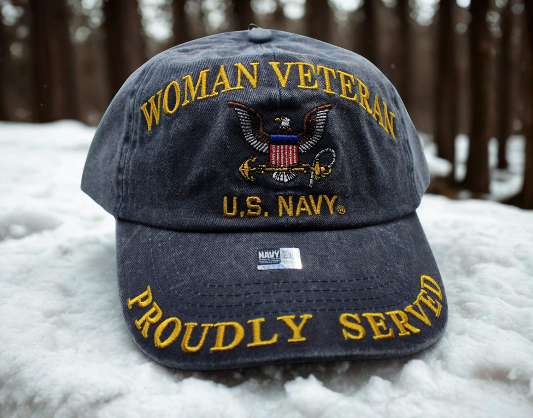 女性海軍退役軍人帽子。アメリカ海軍キャップ。アメリカ海軍女性退役