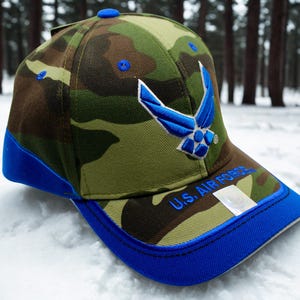 USAF Hat. U.S Air Force Hat – Embroidered U.S Air Force Camo Cap – USAF Emblem Hat. U.S Air Force Cap. U.S Air Force Cap. USAF Baseball Hat