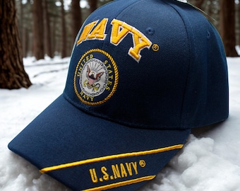 ネイビーハット - ブルー刺繍入りキャップ - アメリカ海軍航空隊